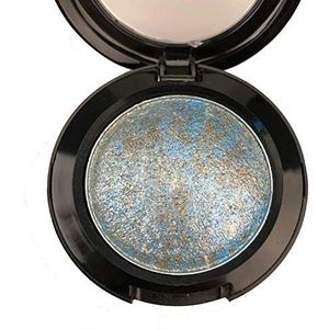 Mallofusa Single Gebakken Oogschaduw Poeder Palet in Shimmer 12 Metallic Kleuren Optioneel (Ice Blue) door Mallofusa