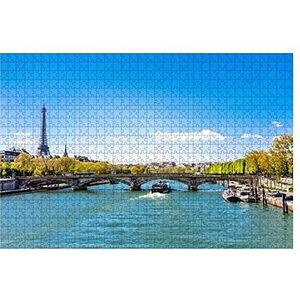 Jigsaw Puzzel 1000 Stuks Zijn Rivier En Eiffeltoren In Parijs Frankrijk Houten Puzzel Voor Volwassenen En Kinderen Uniek Ontwerp Speciale Puzzel Voor Volwassenen Tieners Dieren Puzzels