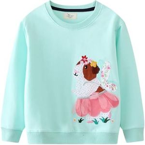 Mrkeung Meisjes Sweatshirts Lange Mouw Sweatshirts T-shirts Katoen Casual Sweatshirts Cartoon Tops Voor Meisjes-274, Meerkleurig, 3 jaar