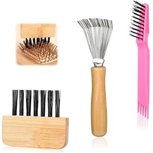 Shaorangrang 3-delige kam- en borstelreinigingsset, haarborstelreiniger, reinigingsgereedschap voor haarborstels