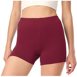 Merry Style Dames Viscose Shorts Korte Broek MS10-391 (Bordeaux, L)