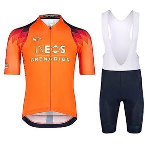 DEHIWI Heren Wielertruien Korte Mouwen Mannen Bike Suits Zomer Jerseys en Fietsen Bib Panty Mens Padded