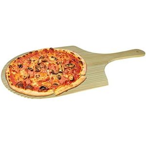 Krumble Pizzaschep - Ovenschep - Pizzascheppen - Houten Pizzaschep - Serveerplank - Pizzaplaat - 53 x 31,5 x 1 cm (lxbxh) - Lichtbruin