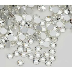 SS3-SS34 Multi-kleurige glazen strass steentjes ronde kristal glitter strass platte achterkant lijm op steentjes voor nail art DIY-kristal mix (SS3-SS20) 1440 stuks
