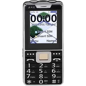 Senior Mobiele Telefoon, Grote Knoppen 2,4 Inch Kleuren HD-scherm Mobiele Telefoon voor Ouderen, 6800 MAh Batterij met Grote Capaciteit Dual SIM 2G-telefoon, SOS-sleutel, (Zwart)
