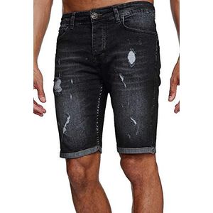 Reslad Jeans shorts heren korte broek zomer l used look destroyed mannen denim jeansshort l bermuda capri broek regular fit RS-2086