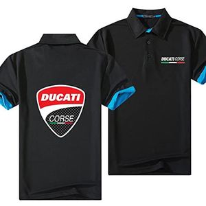 Heren Poloshirts Tee Top Kleding Voor Ducati T-shirt Met Kraag Bedrukt T-shirt Tennis Ademend Korte Mouw Effen Zacht Wielershirt Training Halve Mouw-black||L