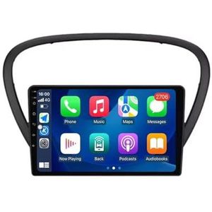 Android 14 Autoradio 9 inch touchscreen voor Peugeot 607 2002-2008 Autoradio Navigatie met Carplay met GPS navigatie Bluetooth FM USB Steering Wheel Control(X7 6G+128G)