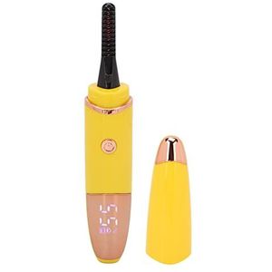 ACOGEDO Elektrische Verwarmde Wimpercruller met 4 Temperatuurwielen voor Snelle 360 ° Styling - Oplaadbare Wimperkrulling voor Natuurlijke Krul - Wit (YELLOW)