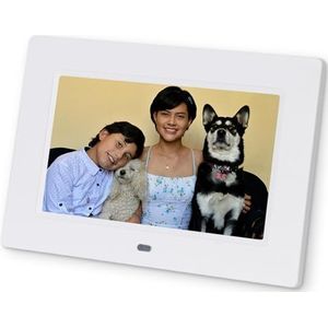 SSINI 7 inch digitale fotolijst, IPS-HD-display, elektronische fotolijst met afstandsbediening, ondersteunt het afspelen van video en kalender/klok, wandmontage, voor familie of vrienden