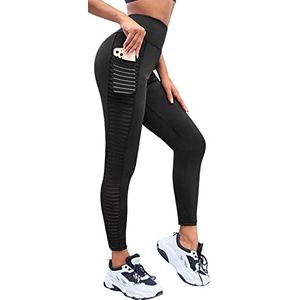 In One Clothing - Dameslegging voor sport, fitness, outdoor en loungewear, super elastisch en met hoge tailleband voor kreukvrije, comfortabele pasvorm, houtskool, L