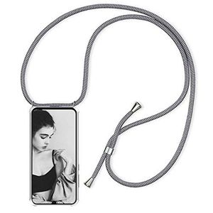 Necklace Case for Samsung Galaxy M31s Cover with Neck Strap Phone Chain Case Crossbody Necklace with Cord Transparent Silicone Case with Adjustable Lanyard Case with Strap Cord, Silver