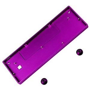 GH60 Anodiseren Aluminium CNC Case voor 60% Mechanisch Gaming Toetsenbord Compatibel Poker2 Pok3r Faceu 60 met ALU Voeten (Paars)