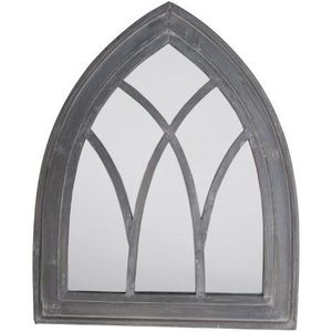 Esschert Design WD11 66 x 5 x 80cm Hout en Glas Spiegel Gothic Wash - Grijs