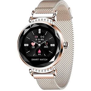 Dames Mode Smart Horloge met Bloeddruk En Hartslag Smart Horloge Fitness Tracker Bluetooth Smart Armband Stappenteller Running Waterdicht Sporthorloge (C)