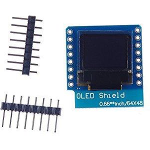 DollaTek OLED-display module OLED-plaat 0,66"" inch 64X48 LCD-module IIC / I2C-interface