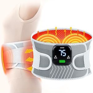 Elektrische Verwarming Heupgordel, Infrarood Warm Kompres Stimulator Trillingen Lumbale Brace Riem Taille Rugmassage Pijnverlichting Zorg Bloedcirculatie, 3 Warmteniveaus, Touchscreen