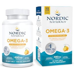 Nordic Naturals, Omega-3, 1000 mg, 60 citroensmaak visgel