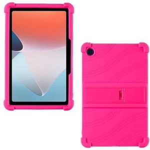 Case Compatibel Met TCL TAB 10L 10.1 inch 8491 Shell Schokbestendig Kinderen Veilig Silicon Cover for TCL Tab10 FHD /Tab10 9460G(Color:Rose Red,Size:For TCL TAB 10L 8491)