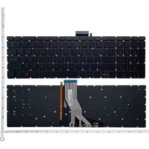 Laptop Keyboard US For HP for pavilion 17-AK 17-BS 17-AR 15T-BR 15Q-BY15-BS 15-CB 15-BD 15-BP 15-CK 15-CD 15-BX 15-BW 15-BU 15-EF(US Red Backlight)
