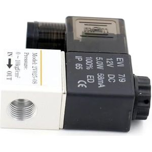 12V 24V 220V Pneumatische Elektrische Magneetventiel 2 Positie Poort Normaal Gesloten Lucht Magnetische Klep 6mm 8mm Slang Geschikt voor kleine ruimtes(4mm-4mm Barb,DC24V)