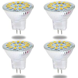 MR11 LED-lampen MR11 5W LED koud wit gloeilampen GU4 MR11 LED-lampen 12V 5W LED-koplamplampen voor landschapsverlichting, 50W halogeen equivalent, 4 stuks