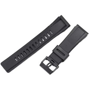 24mm harsband geschikt for Casio GA2000 PRG-600 PRW-6600 PRG-650 heren sport waterdicht rubber universele armband horlogeaccessoires (Color : Black, Size : 24mm)