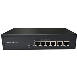 Webcam, 4CH Poe Schakelaar 2CH RJ-45 Uplink poort 10 / 100mpbs Mini Power over Ethernet IEEE802. 3AF 60W 48V