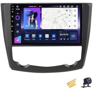 ZARAPLUS Android 13 2 DIN Bluetooth Autoradio 9 Inch Touchscreen Voor Renault Kadjar 2015~2017 Met AHD Achteruitrijcamera/GPS-Navigatie/BT/Stuurwielbediening/Koelventilator/Multimediaspeler,NF7