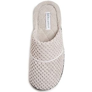Laura Ashley Women's Spa Slip-On Rugged Scuff Slippers | Non-Slip House Slippers with Cushioned Insole for Ladies