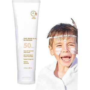 SPF 50 Zonnebrandcrème voor Kinderen - Sunblock Lotion Zonnebrandcrème SPF 50+,50 ml waterbestendige UV-beschermencrème, niet-vette zonnebrandcrème gezichtsbevochtiger gevoelige huid Ximan