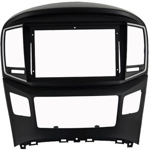 ASJFGTEH 9 Inch Auto DVD Frame Audio Dash Trim Kits Facia Panel Radio Speler Scherm 2 Din Compatibel met H1 Starex 2015-2018 Kit Frame (Frame-BLACK)