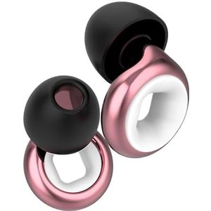 Oordopjes om te slapen, herbruikbare siliconen oordopjes, ruisonderdrukkende oordopjes, ideaal bij snurken en lawaai, flexibel en licht voor reizen en concentratie, roségoud + wit + zwart