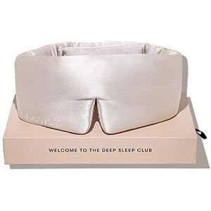 DROWSY Zijden slaapmasker met zachte bekleding voor luxe slaap in totale duisternis (Dusty Gold)