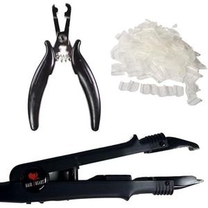 hair2heart Rebonding Set: professionele haarverlengingskit met extensies warmtang, keratine-rebonds en bonding tang