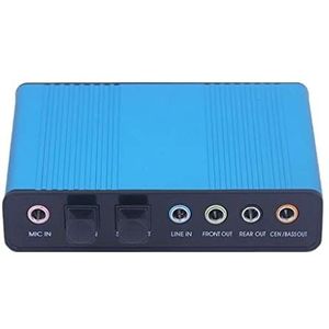 USB - Externe Geluidskaart - Blauw - 5.1 Surround Sound