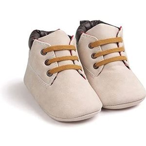Kerst Schoenen Lente/Herfst Baby Boy Soft-Soled PU lederen schoenen Kerst Elf Schoenen (Color : Beige, Size : 7-12 Months)