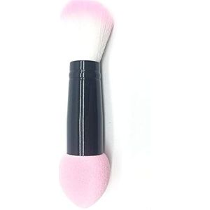 1 ST 4 Kleur Professionele Sputum Borstel Nylon Samenstelling Borstel Twee Spons Waterdruppels Bladerdeed Cosmetica Tool