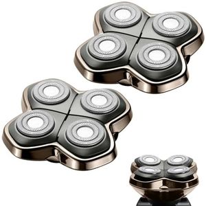 Vervangmesjes voor PRO 4-scheerkop, compatibel met Skll Pitbull, Butterfly Kiss Pro en Palm-scheerapparaten. Geschikt voor herenkaalscheerapparaten, houder niet inbegrepen (2 stuks).