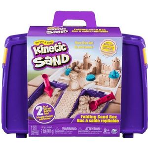Kinetic Sand, Opvouwbare zandbak met 2 pond & Mold & Tools, Multicolor