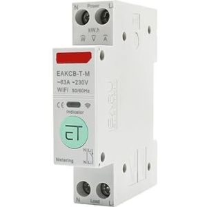 VZJIUOJW 1 STKS MCB Intelligente Stroomonderbreker Overstroom en Onderspanning Bescherming Elektrische Energie Meting 1-63A Draadloze Afstandsbediening Schakelaar (20A)