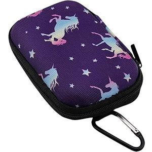 caseroxx Hard Case bloedglucosemeter geschikt voor Dexcom G7 / ONE+ in Eenhoorn patroon-paars, Diabetes opslag koffer hoes