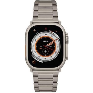 Soyeacrg Compatibel met Apple Watch Band 49 mm 45 mm 44 mm 42 mm 41 mm 40 mm 38 mm, Titanium Metalen Sport Vervanging Polsband voor iWatch Ultra 1 2 Serie SE 9 8 7 6 5 4 3 2 1, Titanium, 42/44/45/49