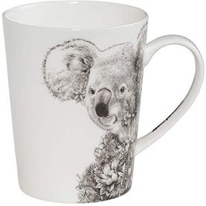 Maxwell & Williams DX0516 Koffiebeker hoog Koala 460 ml – keramiek, zwart-wit diermotief, in geschenkdoos
