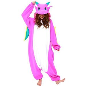 Vliegende Draak Roze Onesie Kigurumi Verkleedkleding | SAZAC Kigurumi | Volwassenen & Kinderen | One Size Fits All (155-178+ cm)