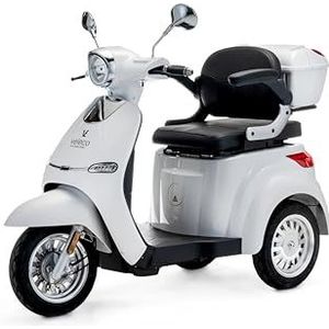 VELECO 3 wielen elektrische scooter 1000W senioren e-voertuig 3 kleuren (wit)