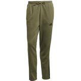 adidas Hombre ESSENTIALS THREE STRIPES FLEECE PANT OPEN HEM, olive strata/black, 3XL