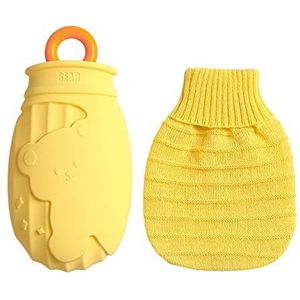 Leuke cartoon thermische tas Cartoon warmwaterzak for nek om warm te blijven in de winter / 820 (Color : Yellow)