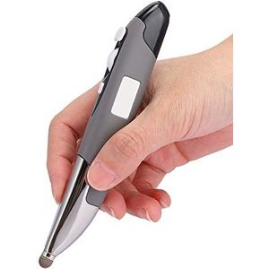 Wireless Pocket Pen Mouse, Verstelbaar 800/1200/1600 dpi USB Light Pen Mouse voor laptops Tablets Smartphones Ergonomische PenType Mouse voor Winds 7/8/XP/2000/Android/OS X(Zilver)