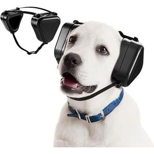 Hondenoorverdedigers voor vuurwerk en geluidsbescherming - ideaal voor middelgrote en grote honden (zwart)